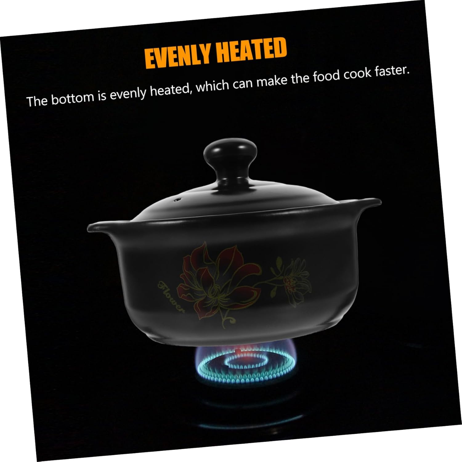 Hemoton Braised Chicken Casserole Ceramic Stewing Pot Lid Cookware for Soup and Rice Capacity for Home and Restaurant Use