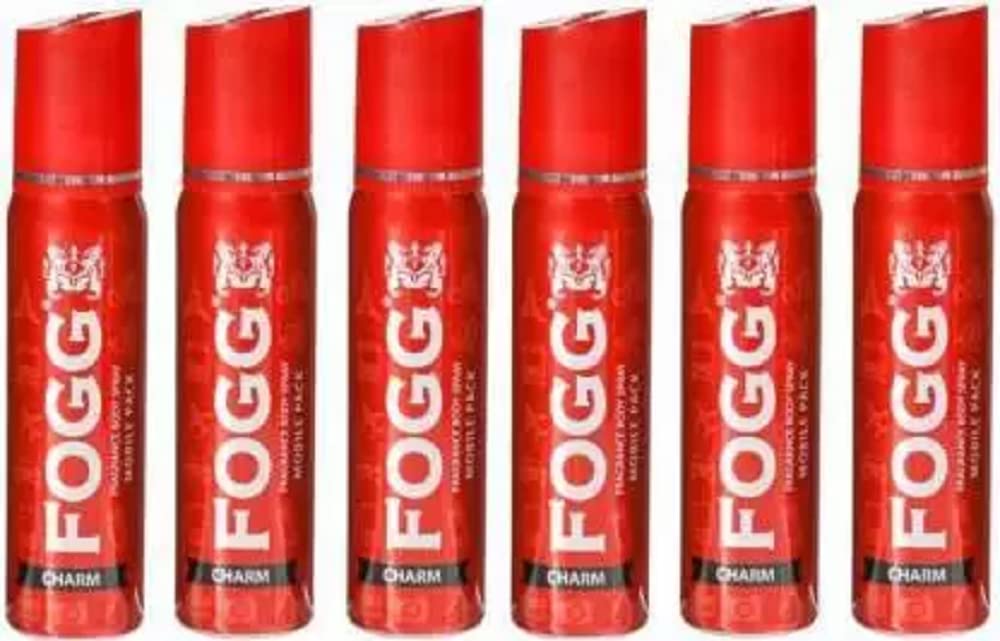 FOGG Men & Women Charm Mobile Pack Deo 25Ml Each (Pack Of 6) Fresh Scent Deodorant Spray - & (150 Ml, Pack Of 6) Body Spray - (150 Ml, Pack Of 6)-image-38