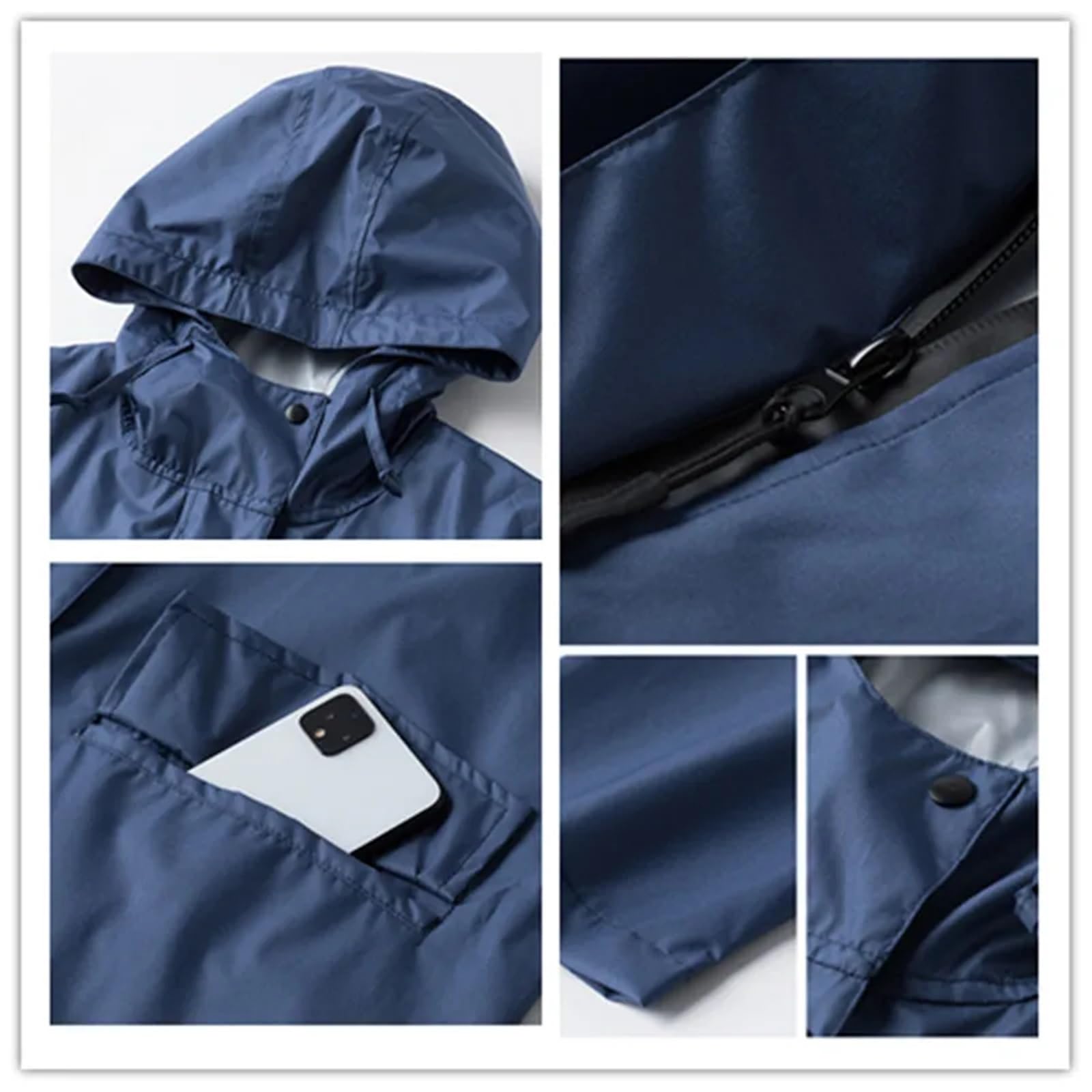 Poncho Antipioggia Impermeabile lungo for uomo e donna, impermeabile, idrorepellente, poncho
