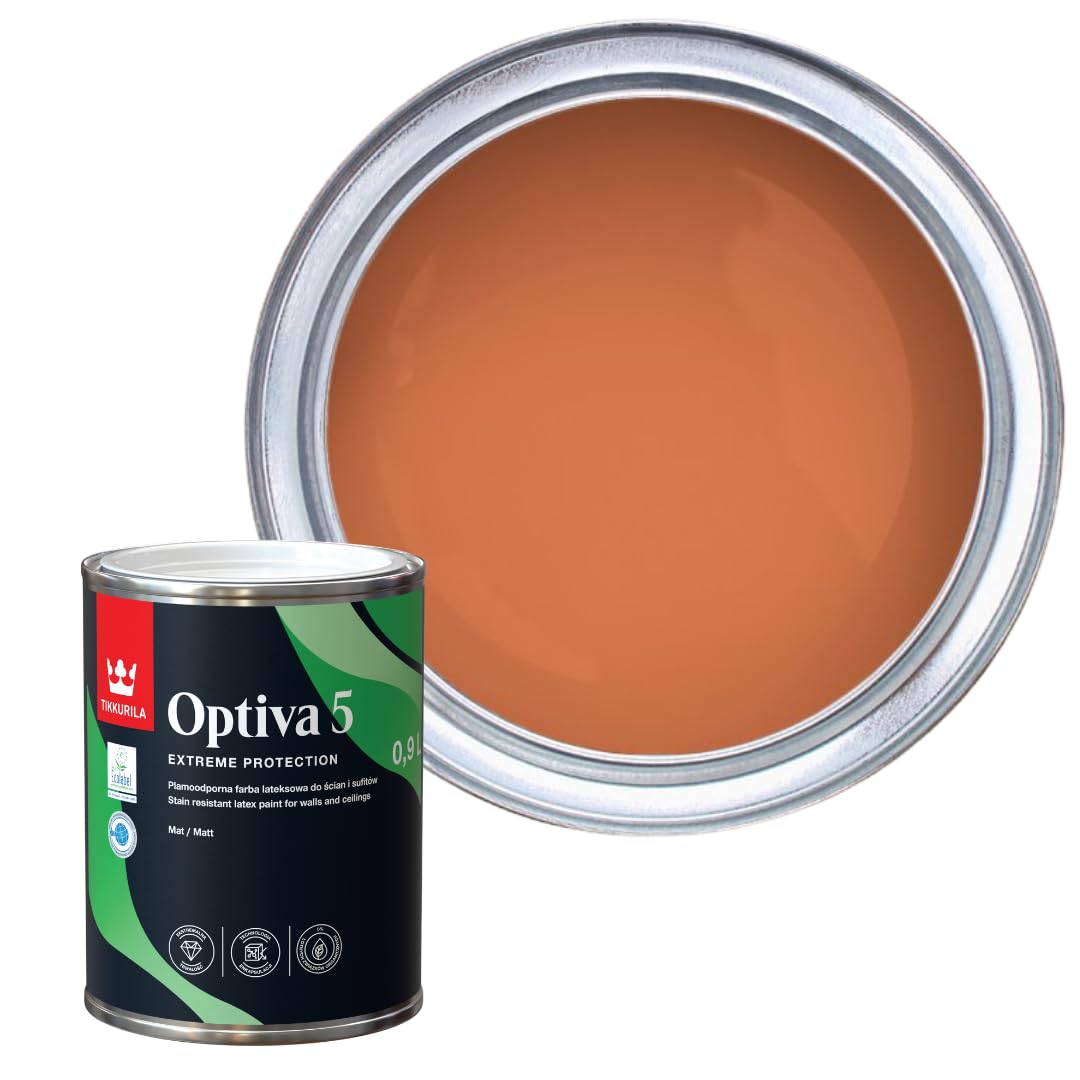 TIKKURILA Optiva 5 Matt Emulsion Paint – Durable, Scrubbable & Easy-Clean for Walls and Ceilings | Zero VOC - 1L Folklore S315 — image 1