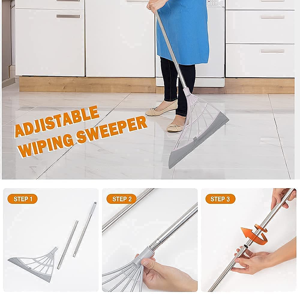 Luxansa Magic Broom Wipe Squeeze Silicone Mop Multifunctional Magic Wiper Window and Floor, Bathroom Wiper 4