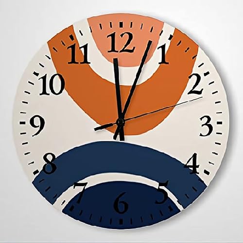 Miniatura 9 de ArogGeld Reloj bohemio de talismán indio nativo americano, atrapasueños de 12 pulgadas, reloj de pared grande con pilas, silencioso y sin tictac,