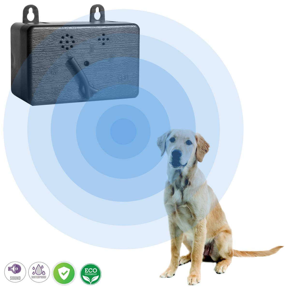 Dog Bark Stopper Outdoor Bark Box Device | Ultrasonic Dog Bark Deterrent, Includes Free E-Book on Tips | Anti Barking Device - No Harm to Dog | 2022 Upgraded Mini Bark Control