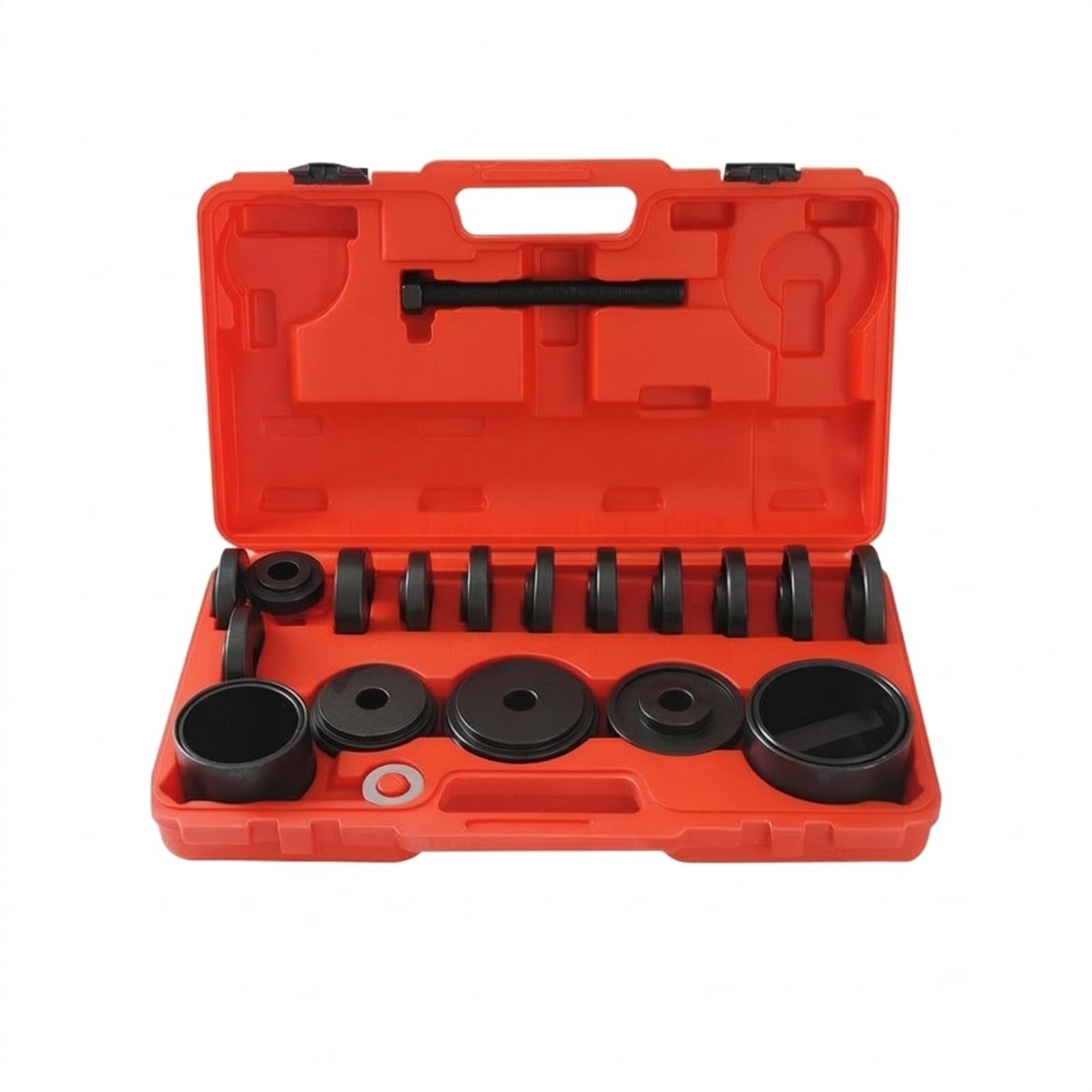 Juego de Extractor de Buje de Rueda y Cojinete Automotriz Kit de con Adaptador y Múltiples Manguitos Estructura de Aleación Duradera Apto para Servicio en Taller Mecánica Flotas