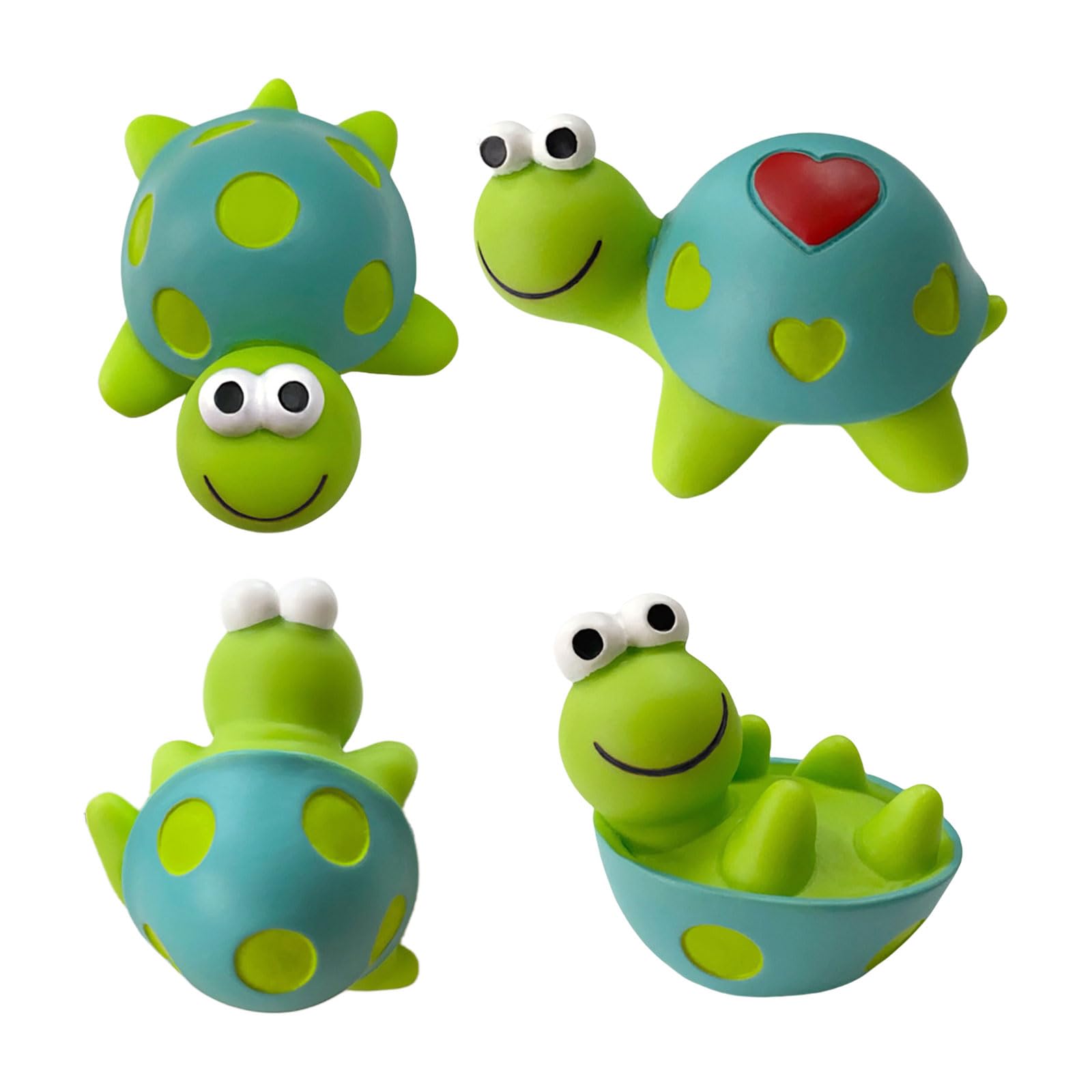 Tsophreniq 4PCS Lovely Turtles Resin Statues Miniature Resin Turtle Figurines for Car Dashboard and Indoor Display Interior Car Decoration