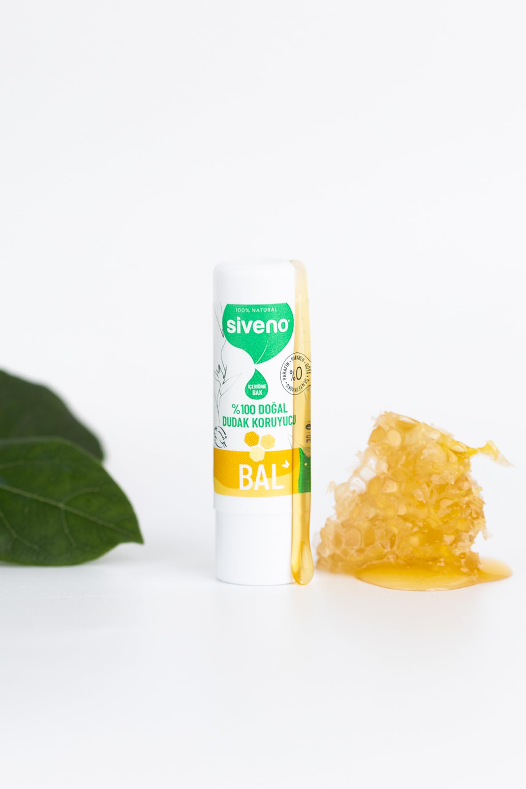 Siveno%100 Doğal Dudak Koruyucu Bal Bitkisel Lipbalm Dudak Kremi Nemlendirici Parlatıcı Onarıcı 6 G