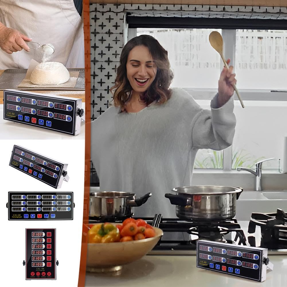 Homyl 8 Canali Timer Da Cucina Commerciale Timer Da Ristorante Forniture Da Cucina Orologio Da Forno Timer Promemoria Cottura per Pollo Fritto