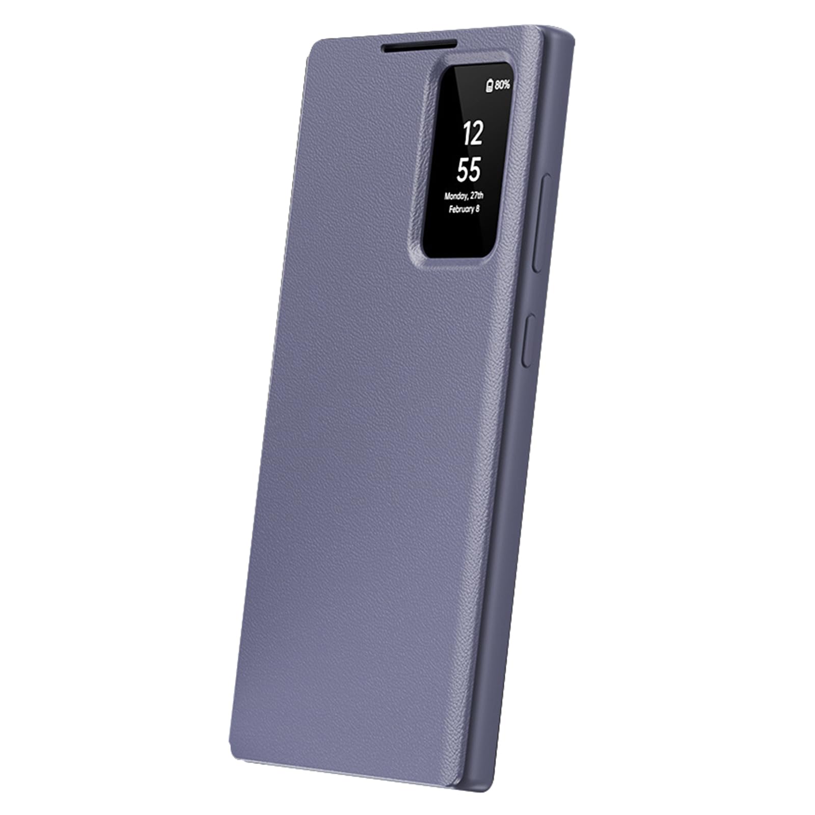 Etui do Samsung Galaxy S26 Ultra/S26+/S26, inteligentne okienne, skórzane, na telefon komórkowy, z klapką, odporne na uderzenia, fioletowe, S26+