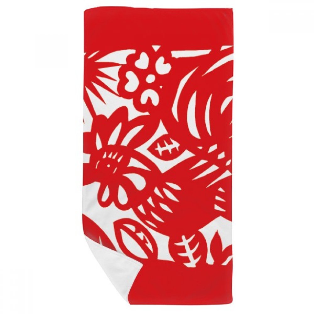 Serviette de bain Coq Chine 35x70cm douce multicolore pour le visage
