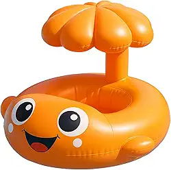 Bóia Inflável Infantil com Cobertura – Modelo Peixinho Proteção Solar, Conforto e Segurança