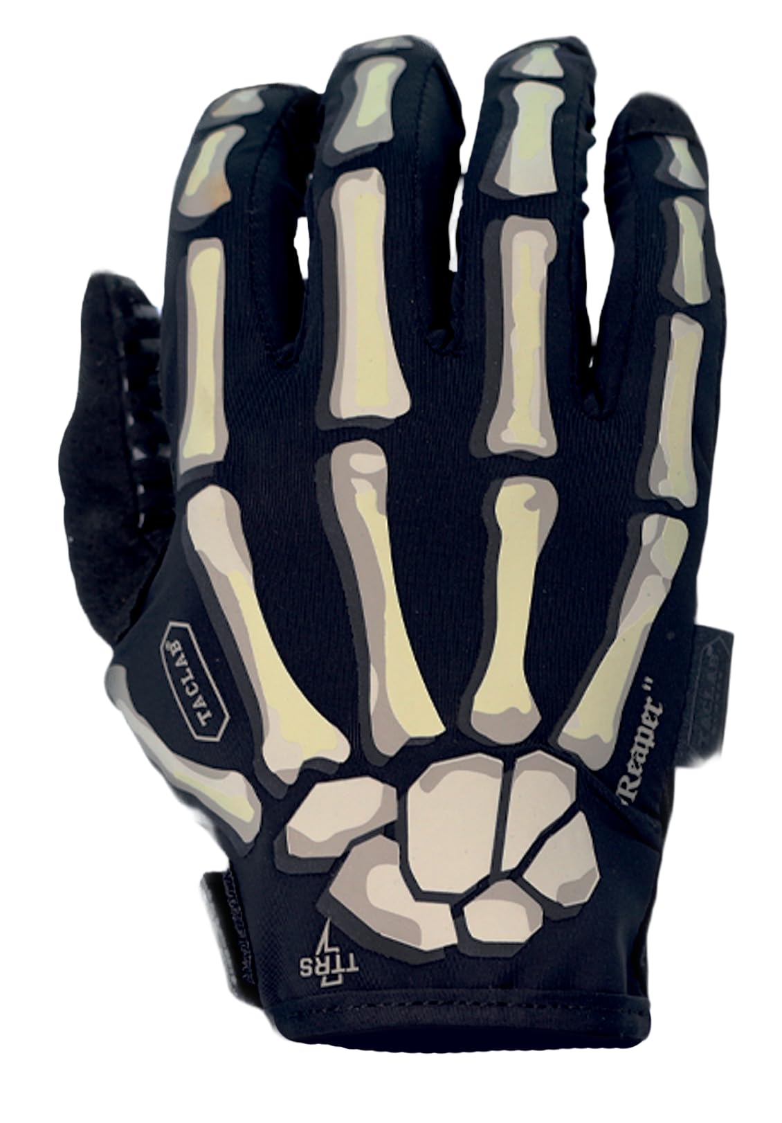 TACLABReaper Black Skeleton Gloves - Thin and Lightweight for Airsoft, Paintball, Cycling, Motorcycle, Multipurpose