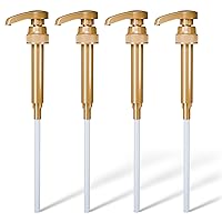 ALPENKOK 4-Pack Coffee Syrup Pumps for Skinny & Torani 25.4oz Bottles - Precise 0.3oz Dispenser, Drip-Free Lockable Design, Easy Clean