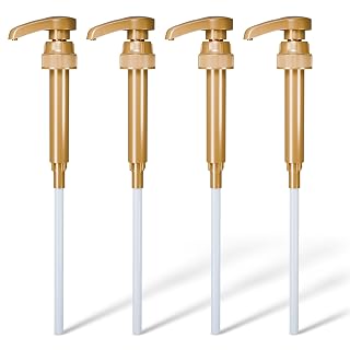 ALPENKOK 4-Pack Coffee Syrup Pumps for Skinny & Torani 25.4oz Bottles - Precise 0.3oz Dispenser, Drip-Free Lockable Design, Easy Clean