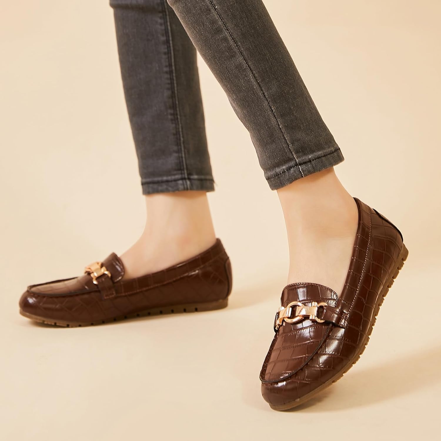 Loafers for Women Business Casual Shoes Comfortable & Lightweight Penny Loafers Slip On Work Flats - Image 5