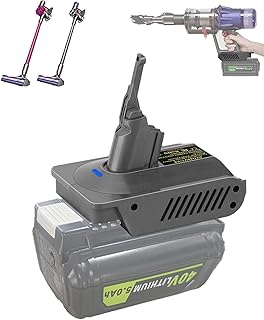 【New Version】 2-in-1 Battery Adapter for Dysom V7/V8 Vacuum Cleaner, URUN Vacuum Adapter for Ryobi 40V Convert to for Dysoon V7 V8 Animal Absolute Stick Handheld Vacuum Cleaners for Home