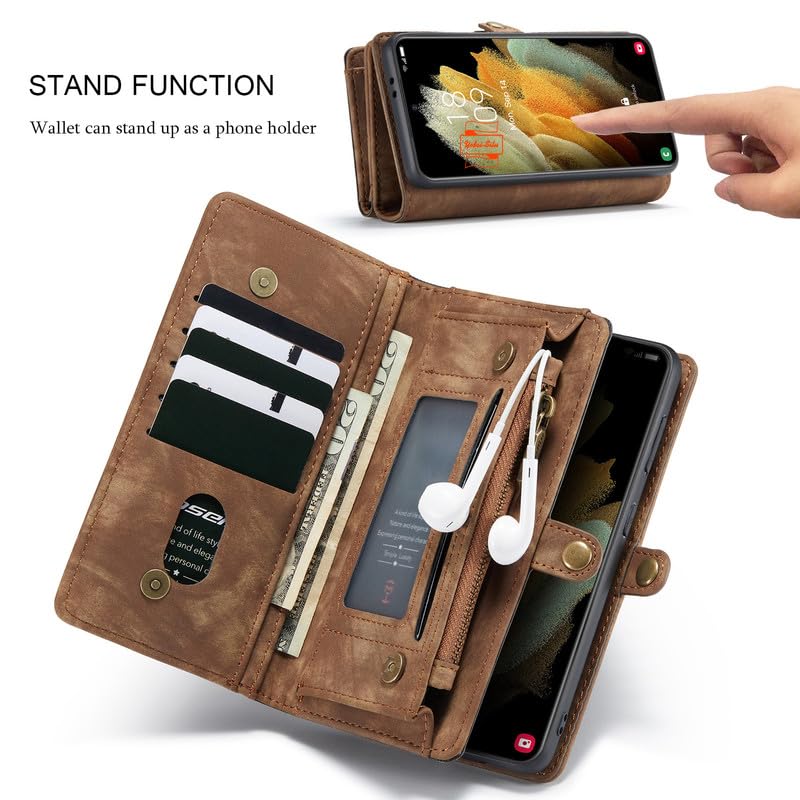 für Samsung Galaxy A52 Abnehmbare Wallet Case Schutzhülle