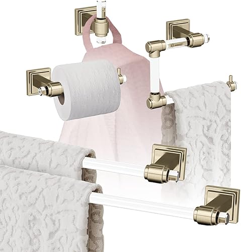 Vista 234 de Amerock BH36062CG10 - Toallero de mano Glacio de 5-7/16 pulgadas de longitud para pared de baño y cocina pequeña, accesorios de baño Transparente