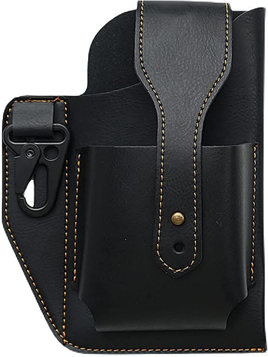 Cell Phone Holster, Phone Holder for Belt Loop, Cell Phone Pouch Retro Belt Waist Men's Bag Cell Phone Cases for iPhone 13, 13 Pro, iPhone 12 Pro 11 Xr Samsung Galaxy Fits Slim Case Cover Black