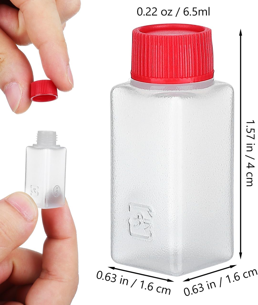 PRETYZOOM 100 Pcs Mini Condiment Bottles, Small Sauce Containers, Seasoning Packets with 0.2 Oz Small Bottles for Vinegar Soy Takeout Meals, On-the-Go Dining, Convenient Spice, Condiment Liquid