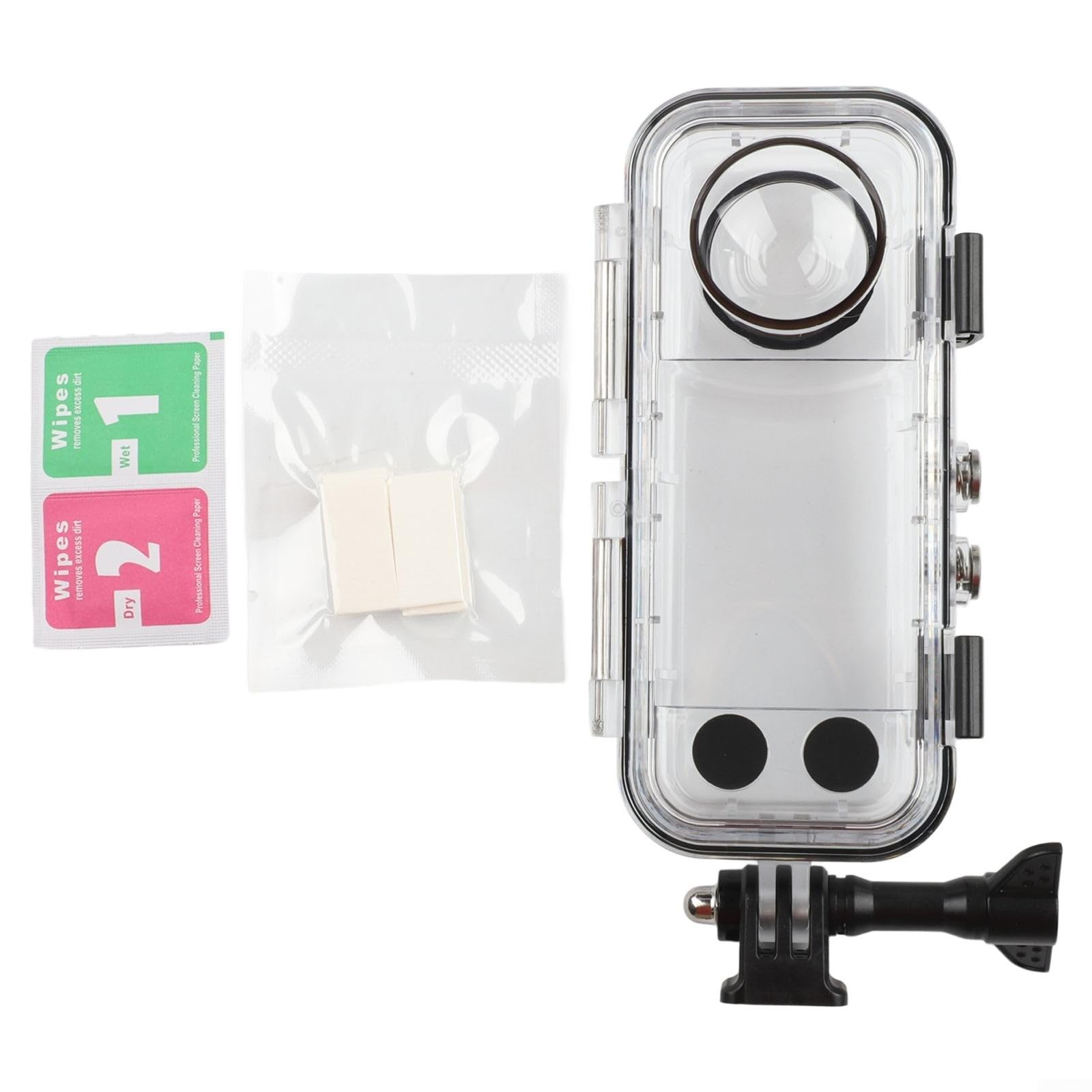 Custodia subacquea X4, custodia impermeabile 40 m con lente in vetro temperato, guscio protettivo trasparente per fotografia HD