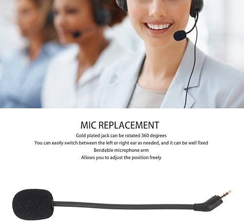 Miniatura 4 de Microphone Replacement for Logitech Astro Wireless Gaming Headset, 2.5mm Detachable Mic Boom Noise Reduction, 360 Degree Rotatable, Plug and Play