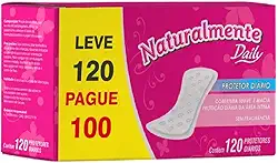 Naturalmente Absorvente Protetor Diario Leve 120 Branco 100 Unidades