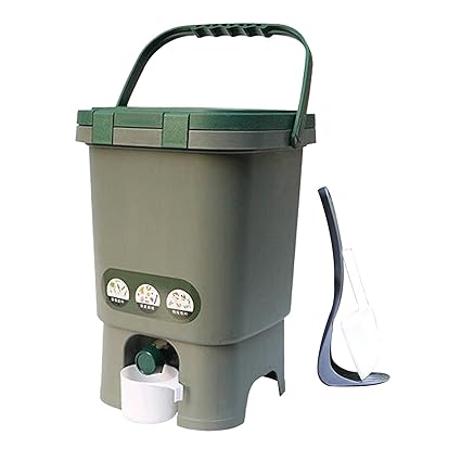 Enakshi Compost Bin Portable with Lid Large Capacity for Orchard Backyard Household (Garden Compost Bins)