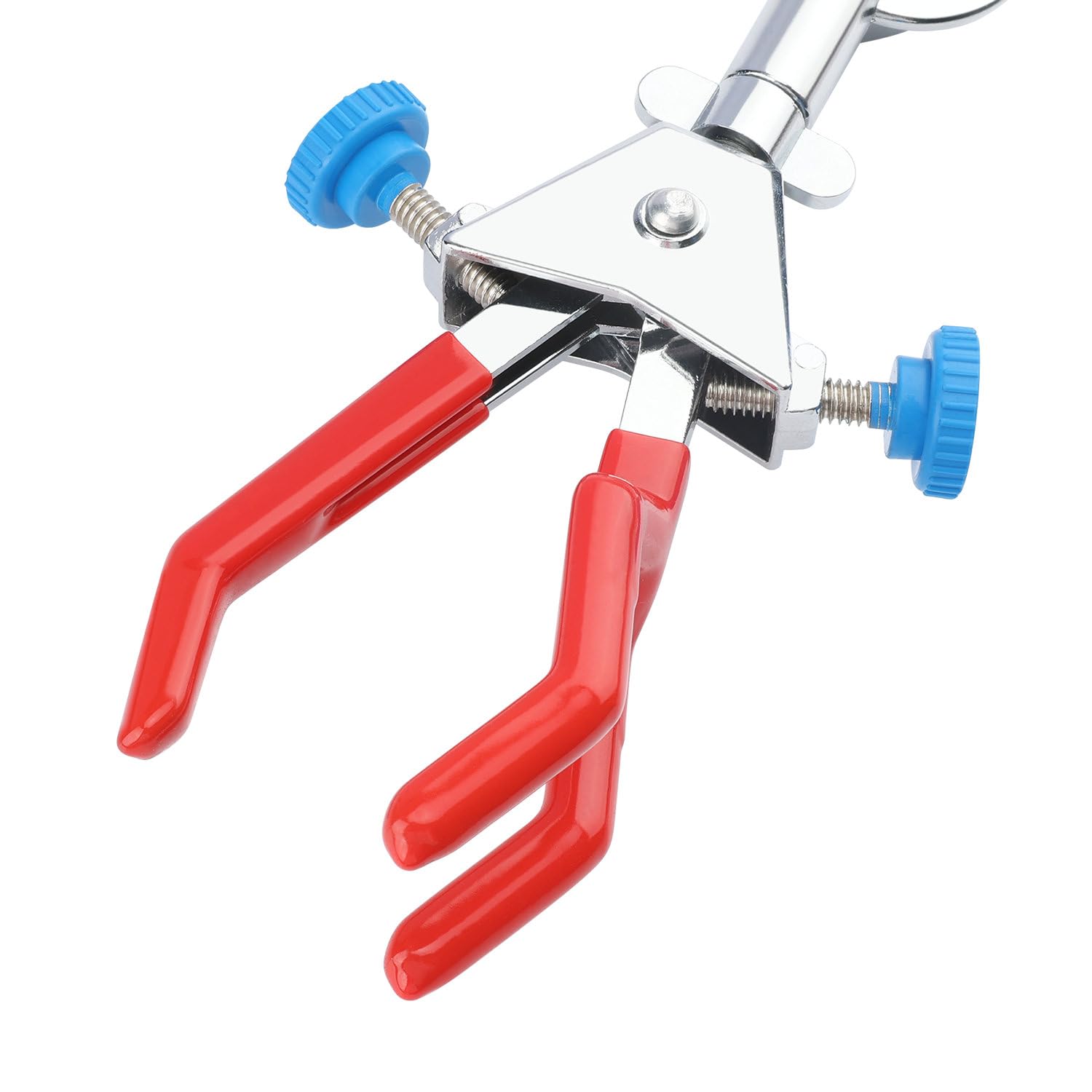 stonylab Pince à 3 Branches Pivotante, Pince Solide à 3 Branches avec Double Réglage Rotation à 360° et Revêtement en Caoutchouc avec Tête de Fixation pour Usage en Laboratoire, L