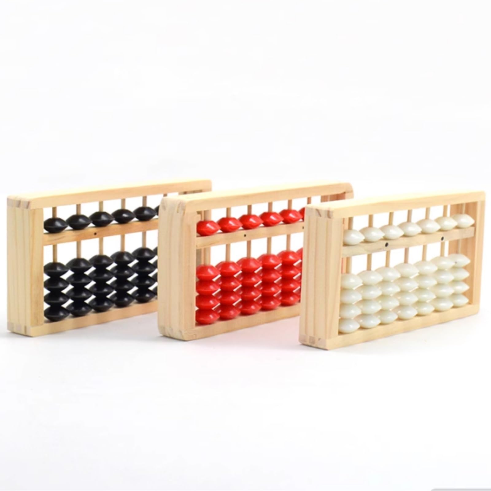 Ábaco Ábaco De Madera 3 Piezas con 7 Columnas, Herramienta Aprendizaje Matemáticas, Conteo Educativo For El Hogar Y Aula, Material ABS Oficina Material