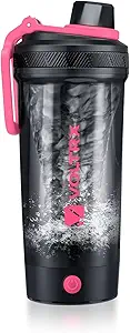 VOLTRX Shaker Bottle, Gallium USB C Rechargeable Electric Protein Shake Mixer, Shaker Cups for Protein Shakes and Meal Replacement Shakes, BPA Free, Made with Tritan, 24oz