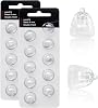 Hearing Aid Domes for Oticon Replacements, 20 Pcs 8mm Oticon Minifit Double Vent Bass Domes Universal Hearing Aid Accessories for Oticon Hearing Aid Supplies (8mm)