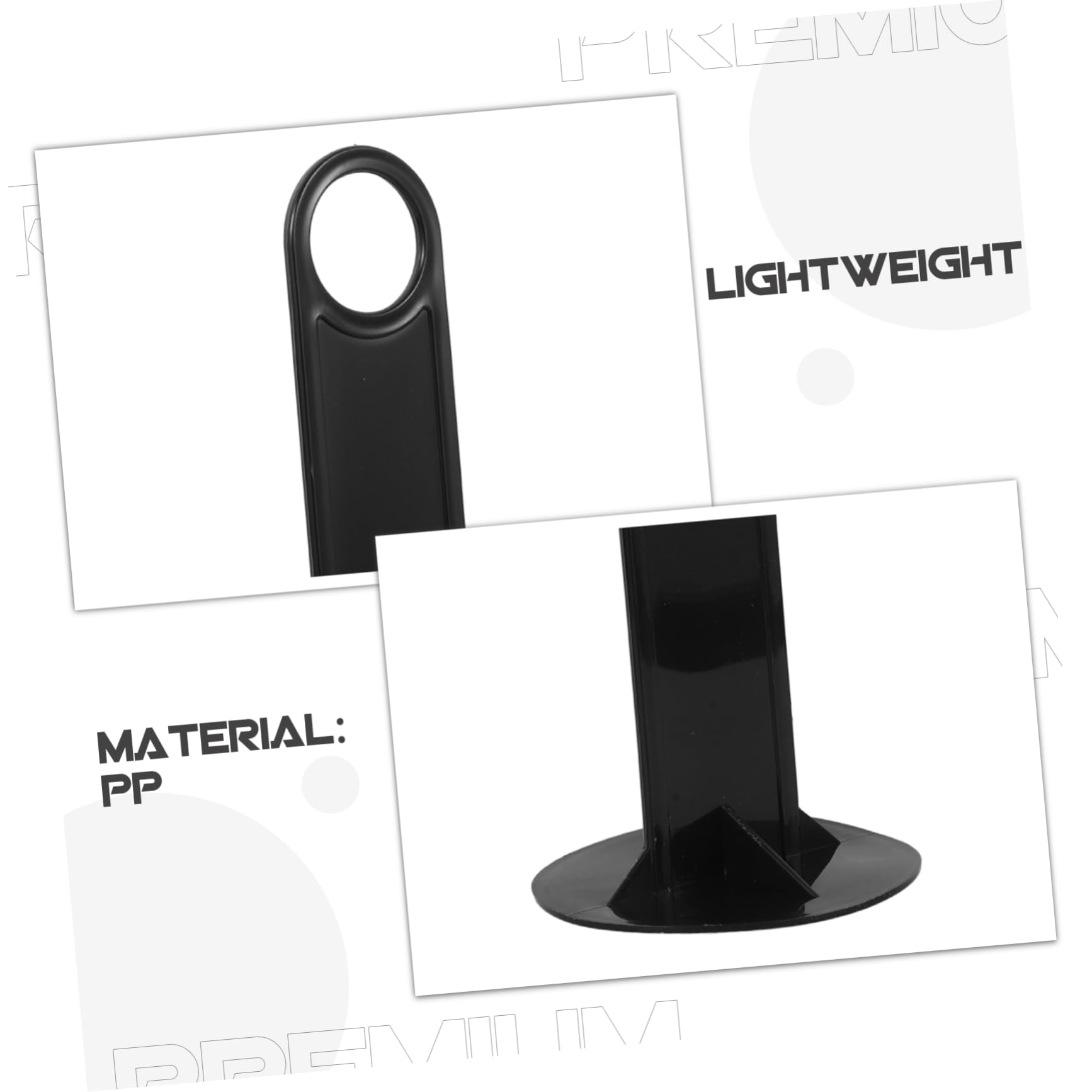 Toyvian Support de Rangement pour Plots de Marquage Football, Plateau Disque PP Noir, 8 Pièces