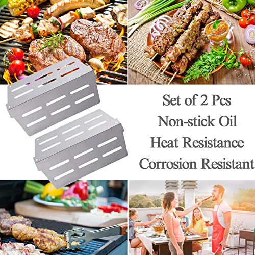 Gassaf Heat Deflector Replacement For Weber 65505 7622,Genesis 300 Series(2011 & Newer) E-310 E-320 E-330 S-310 S-320 S-330 With Front-Mounted Control, Replace For Weber 62756(2Pcs,13 1/4” X 8 3/4") #TOP5