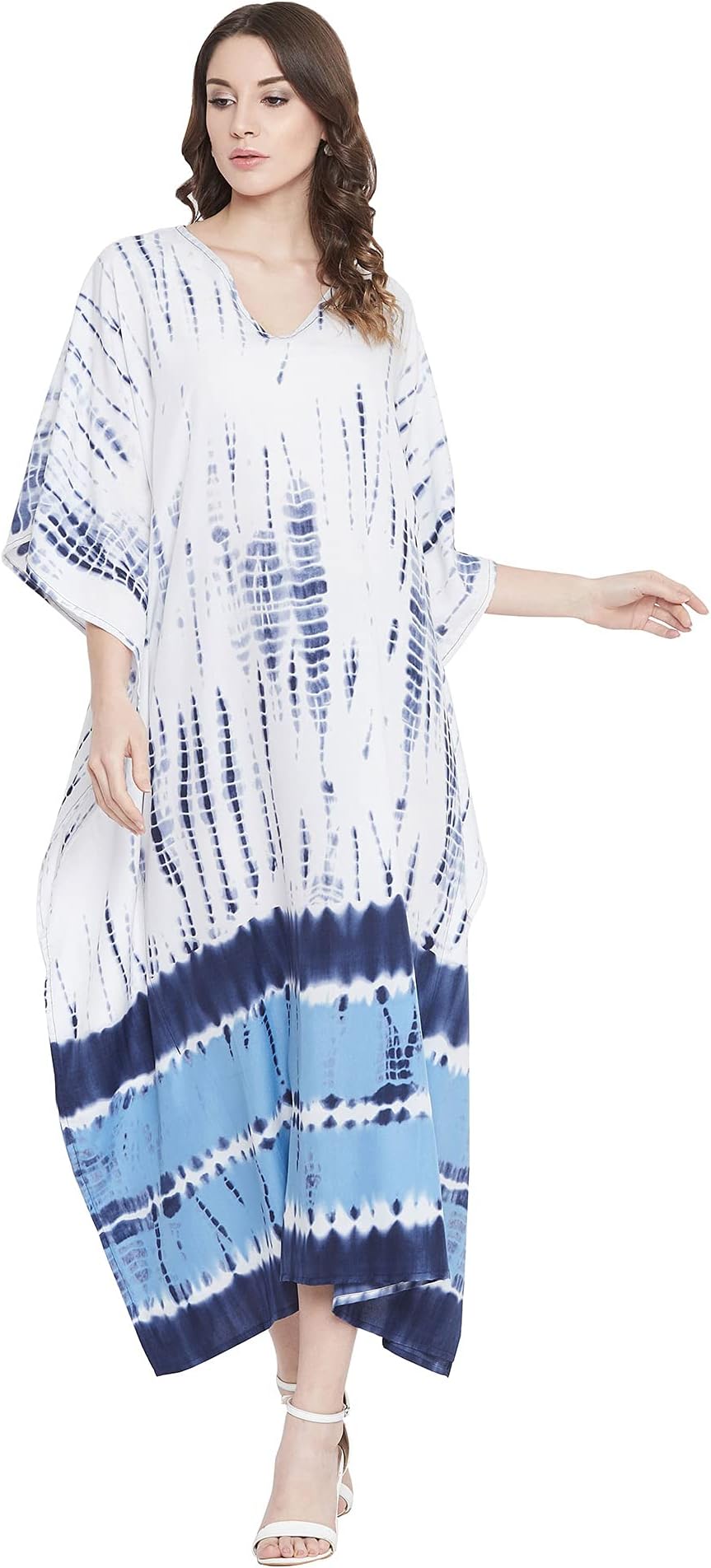 Oussum Women Kaftan Plus Size Polyester Summer Caftan Cover Ups Maxi House Dress