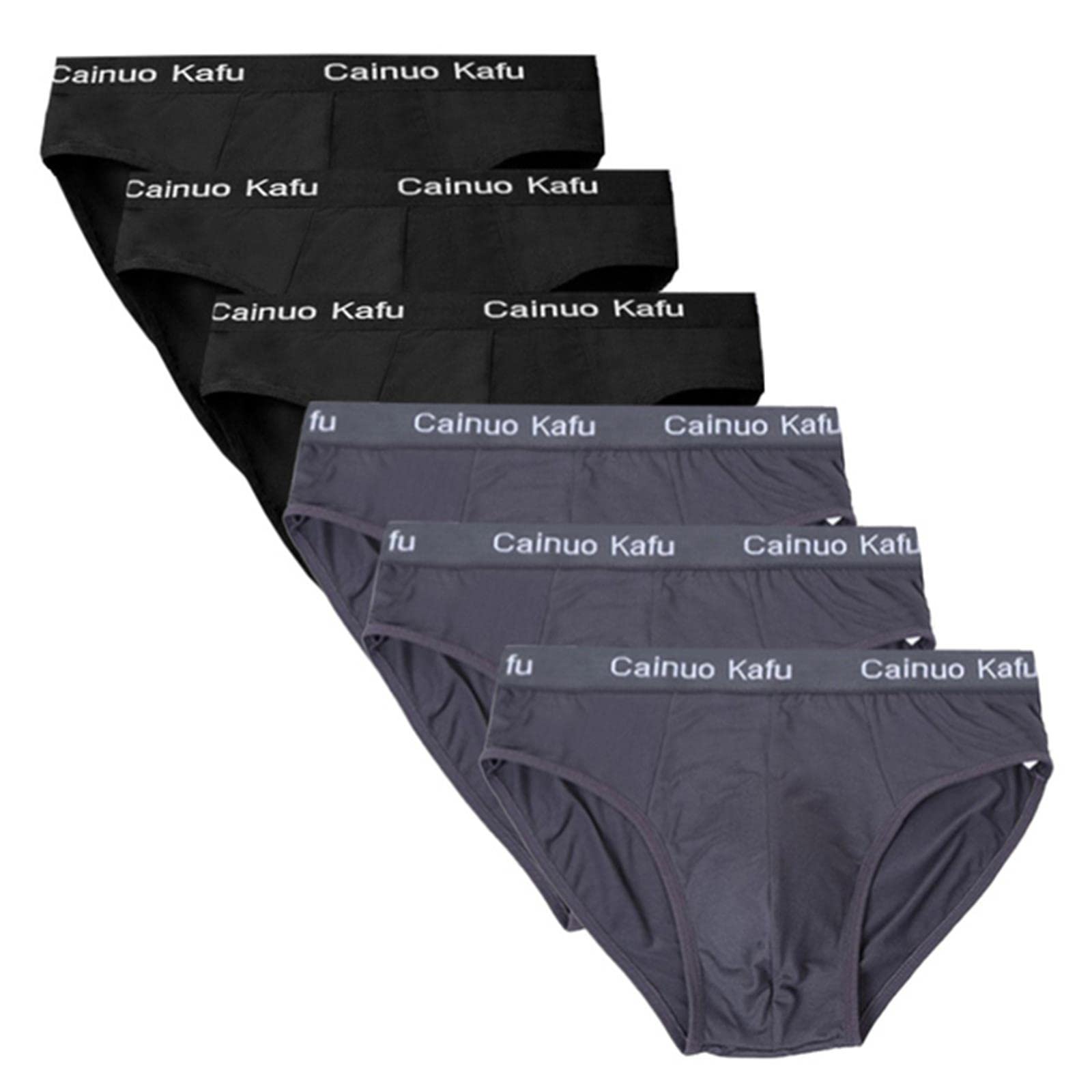 Calzoncillos Hombre 6Pcs / Lote Hombres Ropa Interior Sólido Bikini Pantale Sexy Más Tamaño M-7Xl