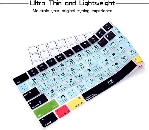 Miniatura 4 de HRH Davinci Resolve Shortcut Hotkey - Funda de teclado de silicona para teclado mágico con teclado numérico A1843 MQ052LLA lanzado en 20172018