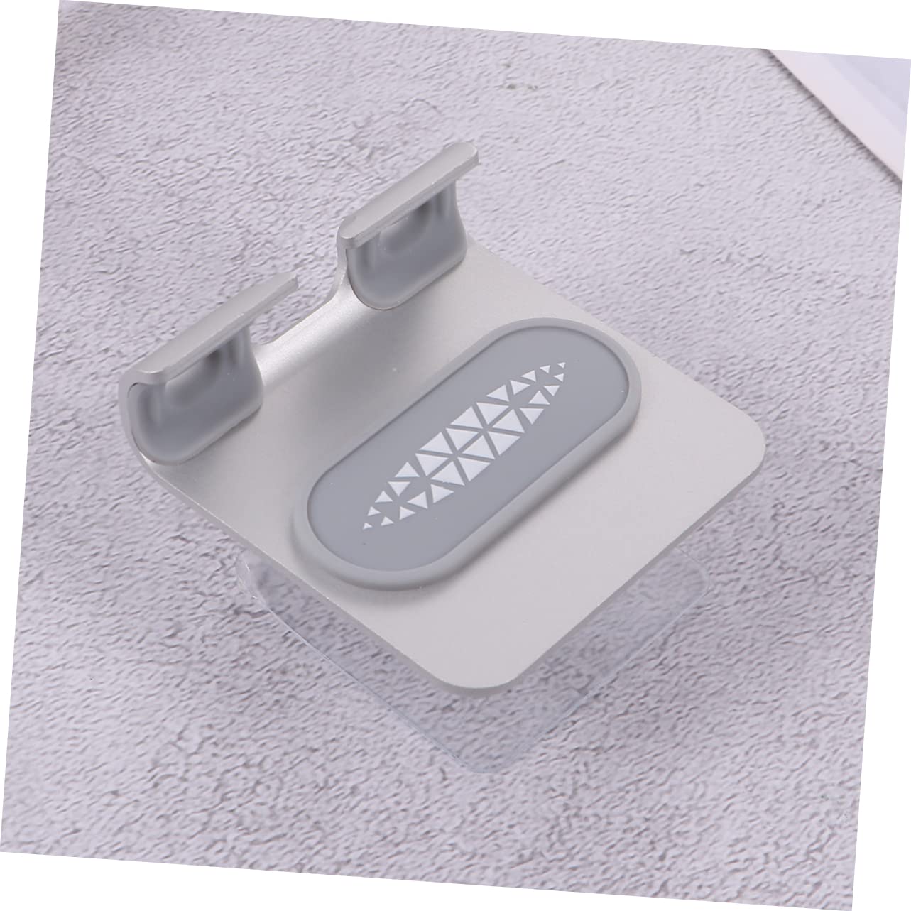 Housoutil 3 Soportes De Metal para Teléfono Soporte De Pared Adhesivo Ángulo Ajustable para Tabletas Y Portátiles Color Plateado.
