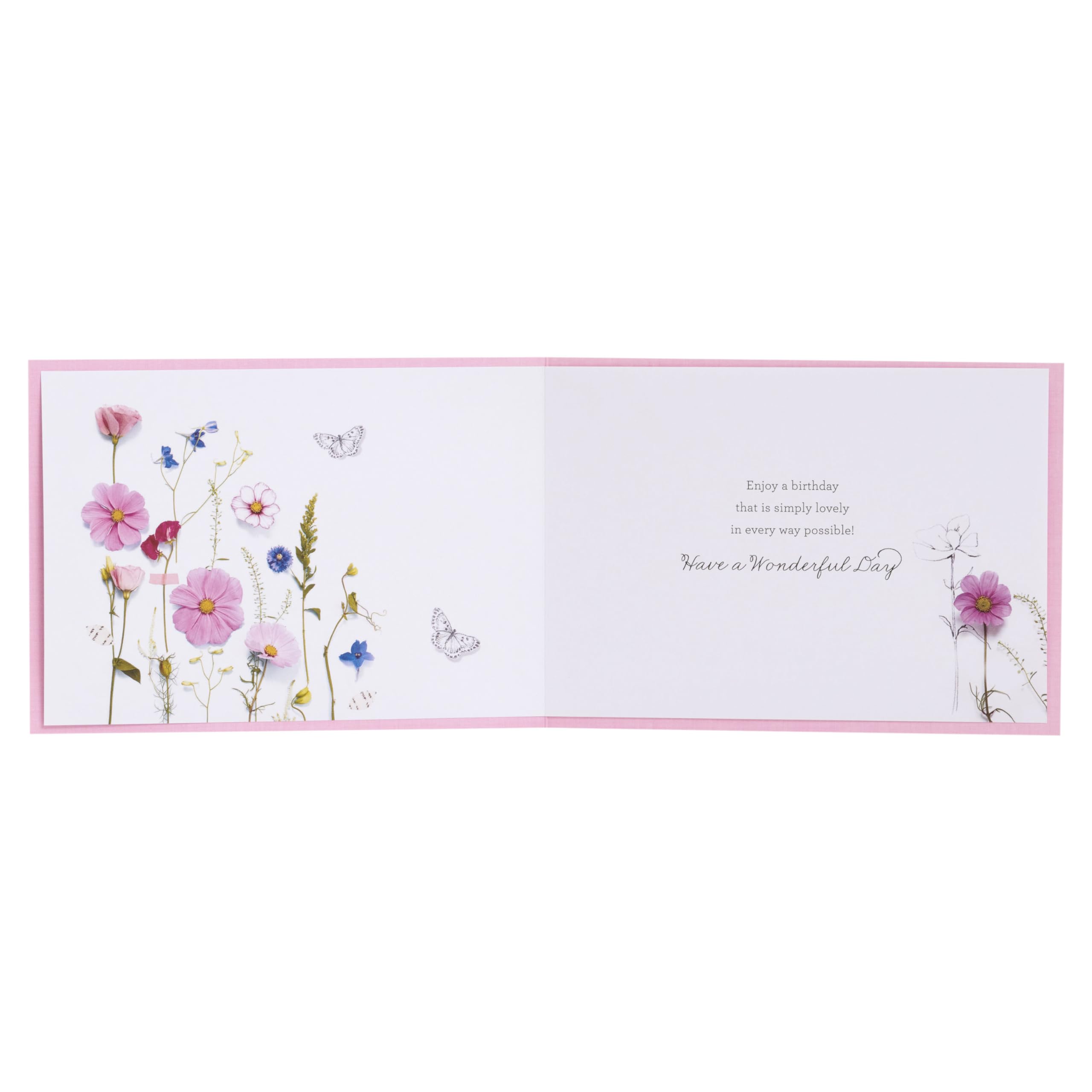 UK Greetings Biglietto Di Auguri Di Compleanno Per Lei - Design Floreale Con Rilievo - 178 X 127 Mm Con Busta