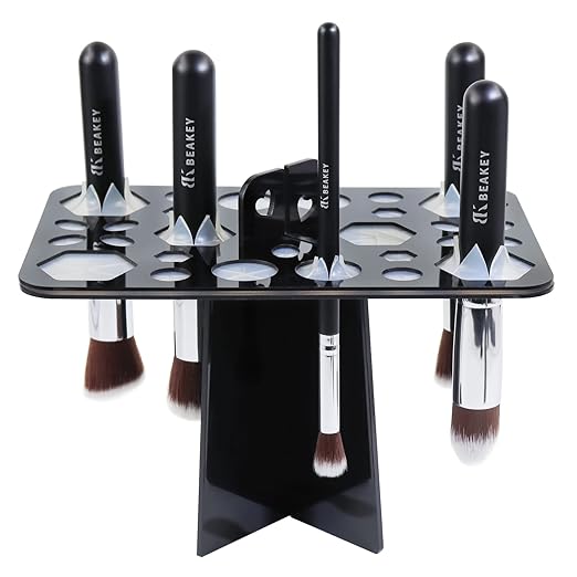 BEAKEY Makeup Brush Drying Rack, Collapsible Acrylic Makeup