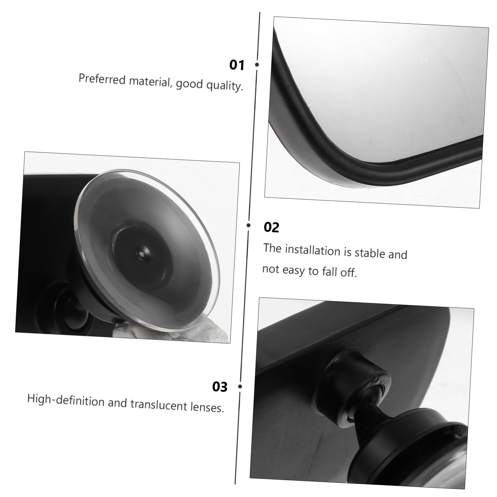 2 Sets Rearview Mirror Rear View Camera Mirror for Cars for Babyautomotive Kid Cars Car Rearview Safety Mirror Child Observation Rearview Plastic Black RORPOIR