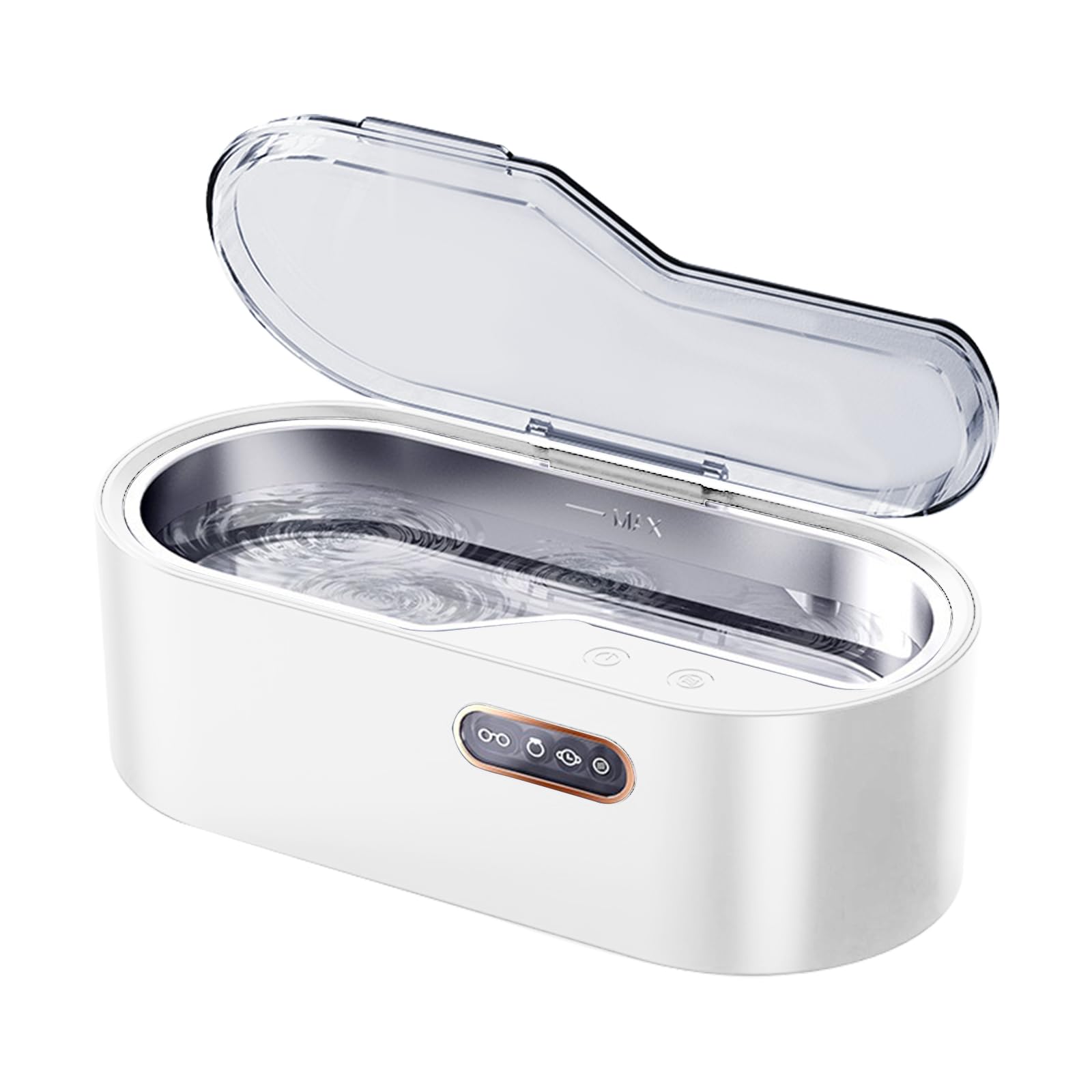 Ultrasonic Cleaning Device Ultrasonic Cleaner 450 ml, 45000 Hz, with 5 Time Functions and Digital Display Ultrasonic Device for Glasses, Jewellery, Watches, Dentures, Makeup tools (Blue)