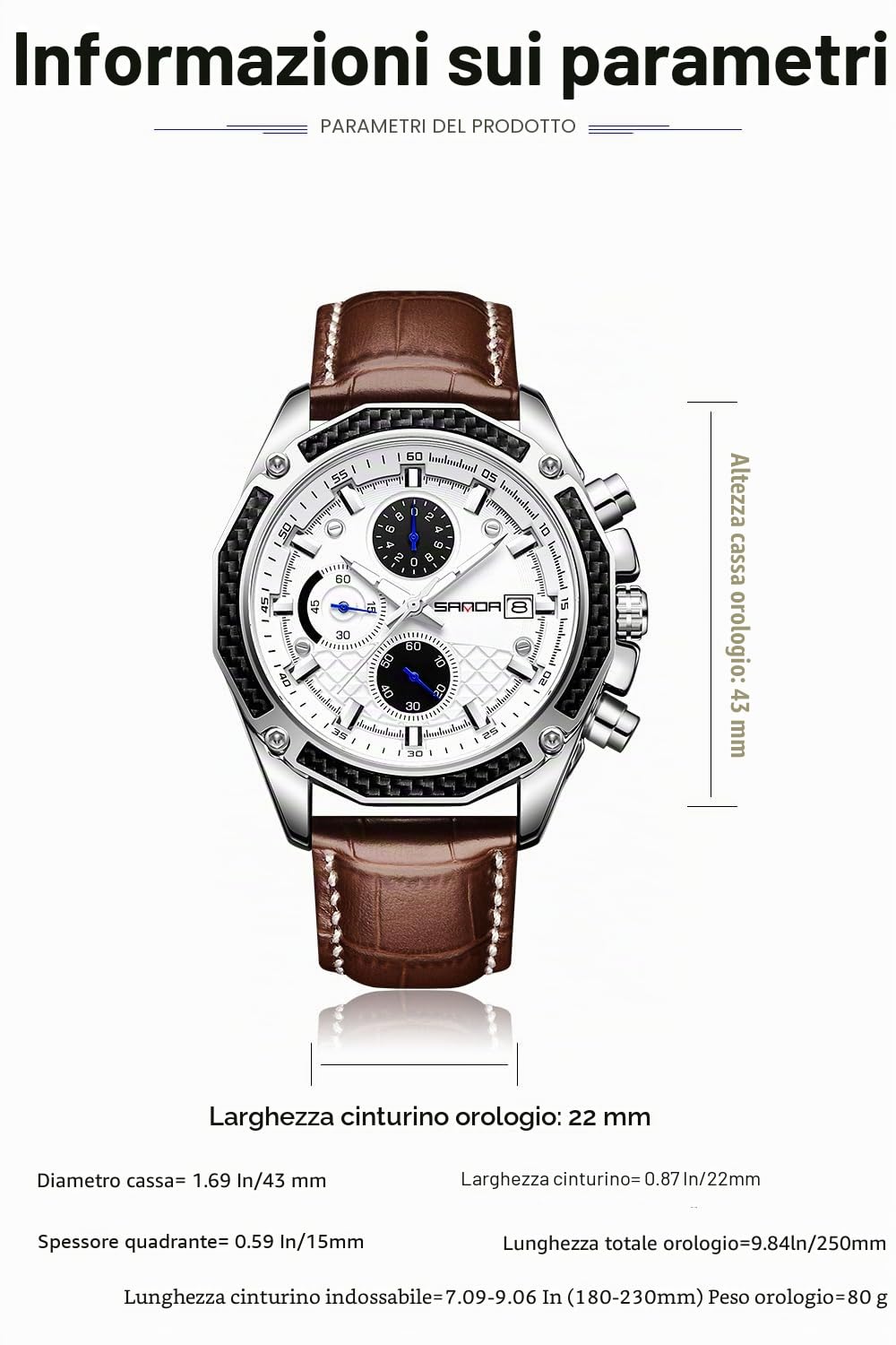 Uomo Orologio da Uomo per Gli Uomini Analogico Quarzo Orologi con Impermeabile Cronografo Calendario Cinturino in Pelle Acciaio Inox Orologio Classico Elegante Moda Orologio da Polso