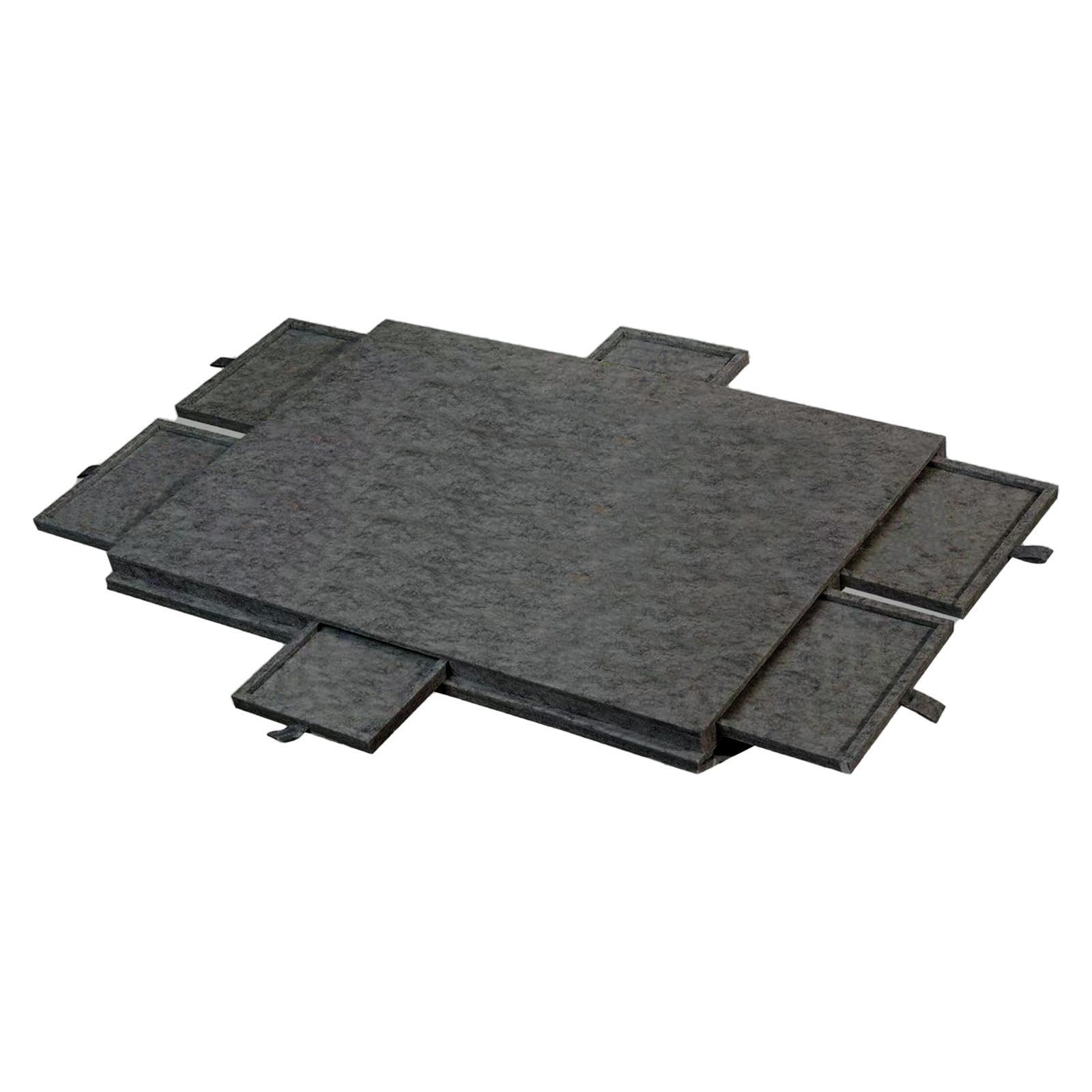 Mesa Rompecabezas Tablero de Fieltro Portátil con Cajones para Almacenamiento de Puzzles Y Montaje Seguro Adecuado para Entusiastas Y Decoración del H, Dark Gray S