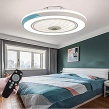 SXSGSM Luz de ventilador de teto LED moderna, lustre de ventilador regulável com controle remoto, ventilador silencioso ventilador invisível inteligente luz de teto para sala de estar quarto sala de jantar lâmpada de teto o novo