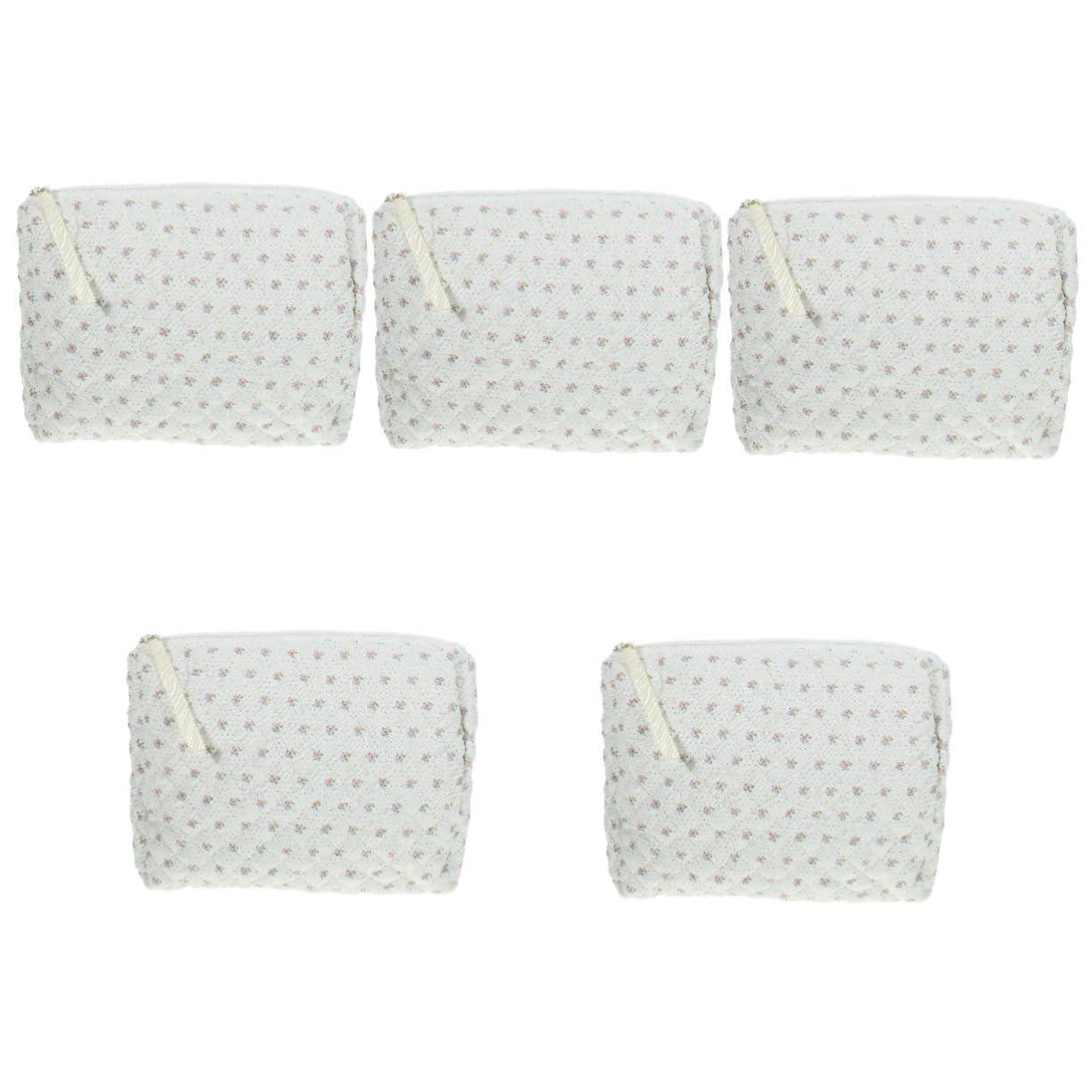 minkissy 5piezas Bolsa De Maquillaje Portátil De Gran Capacidad Neceser De Cosméticos Estampado Floral Organizador De Mediano para Productos De