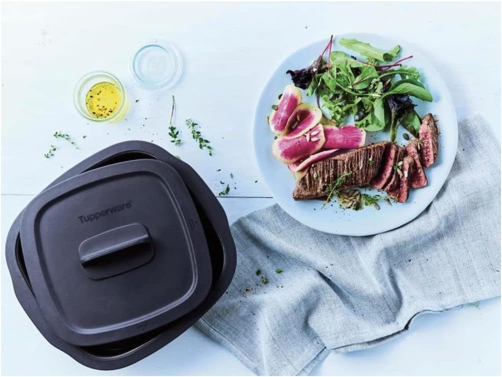 Tupperware MicroPro Grill, Indoor Grilling, Baking and Frying in the Microwave