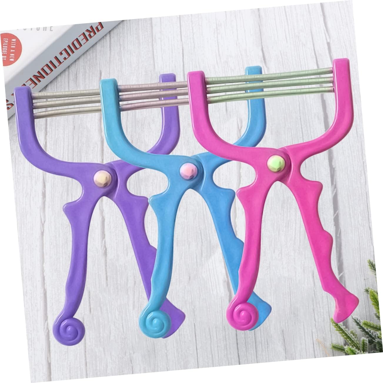 GARVALON 3PCS Portable Facial Hair Epilators Spring Shaver Painless Face Hair Removal Tool for Women Men Smooth Skin Forehead Cheeks Upper Lip Chin Random Color
