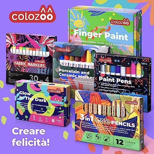 Colozoo Kids Finger Paint Set Inc. accessori per