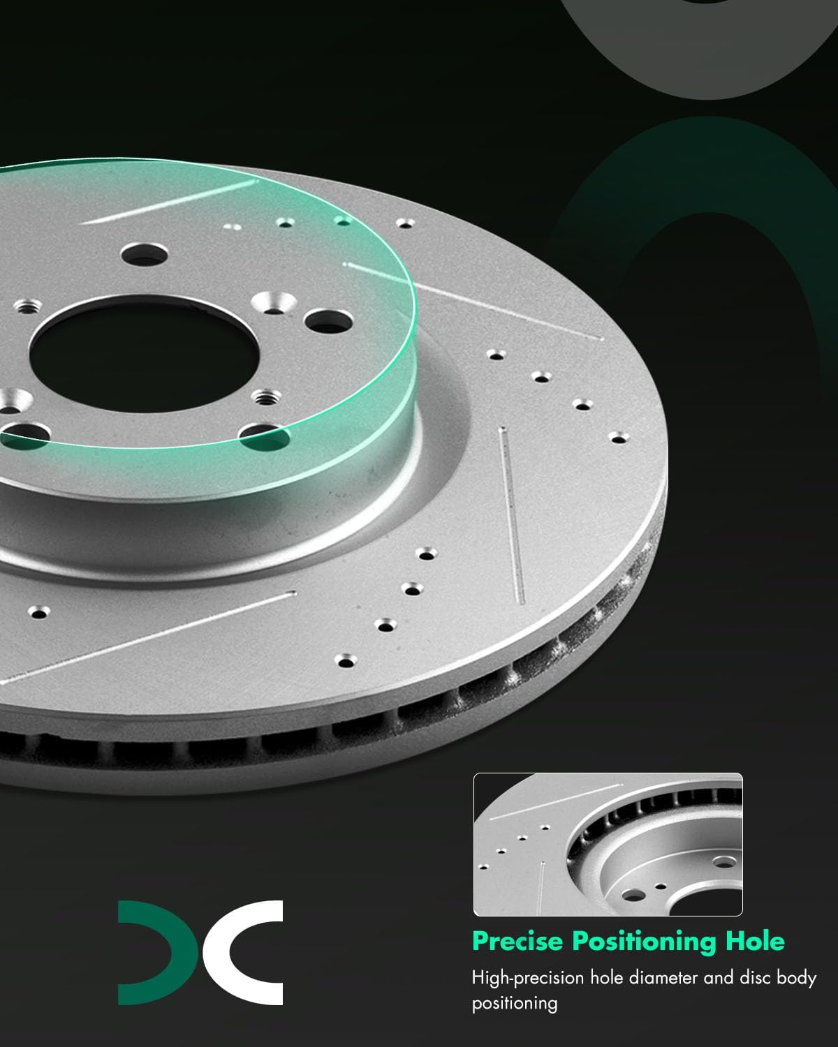 SCITOO Front Brake Kits D1521-7994 Brake Pads & 31538 Brake Rotors Fit For Honda For Odyssey 2011-2014