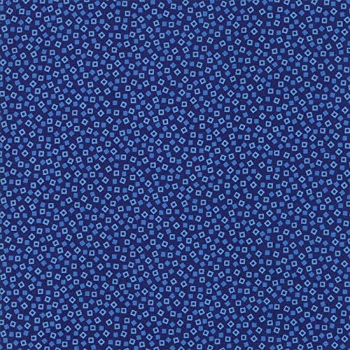 Tiny Blue Squares, Royal Blue Background, Blender, Bluebonnet Patch, Moda, By the Yard